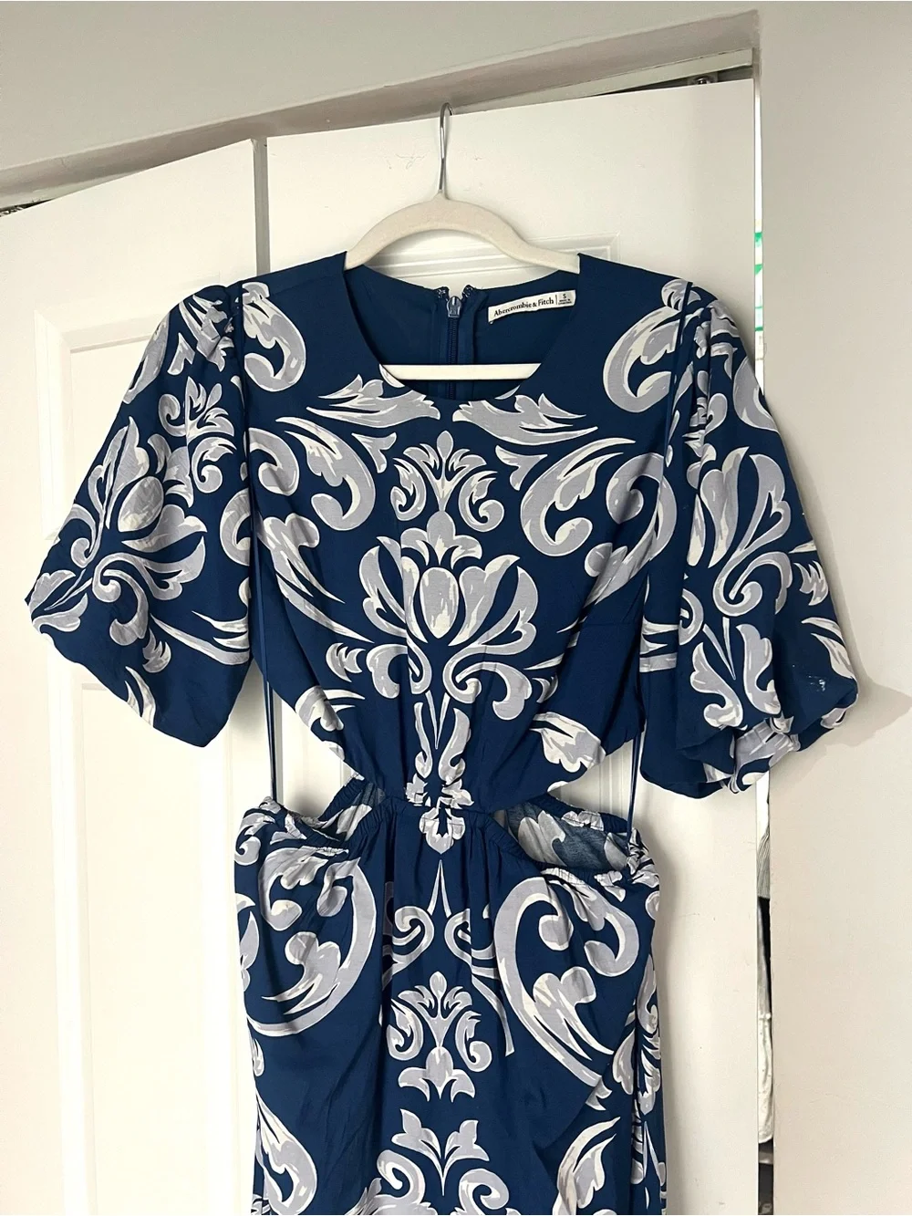 Abercrombie & Fitch Navy and White Maxi Dress